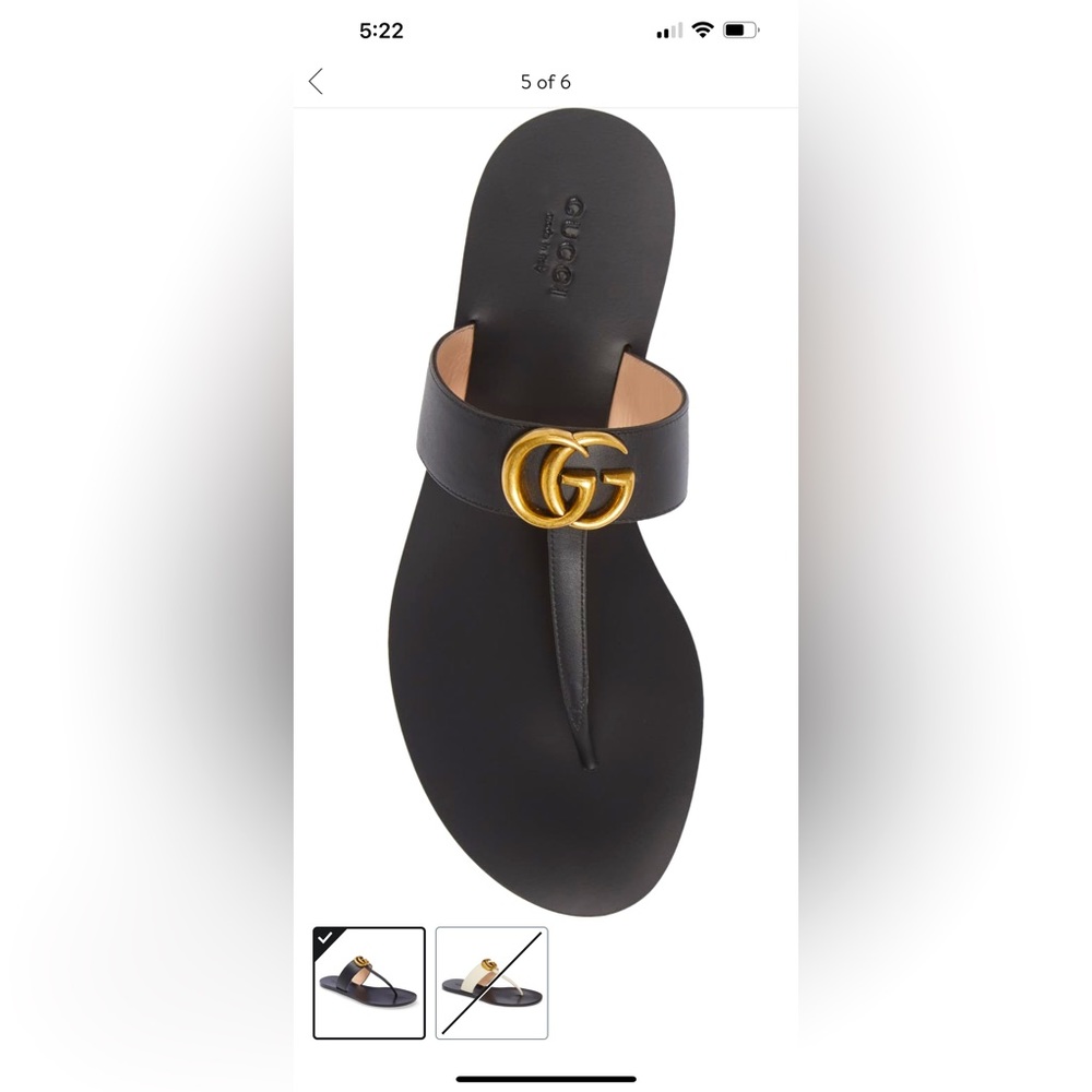 Gucci “Marmont GG” Tstrap Sandal